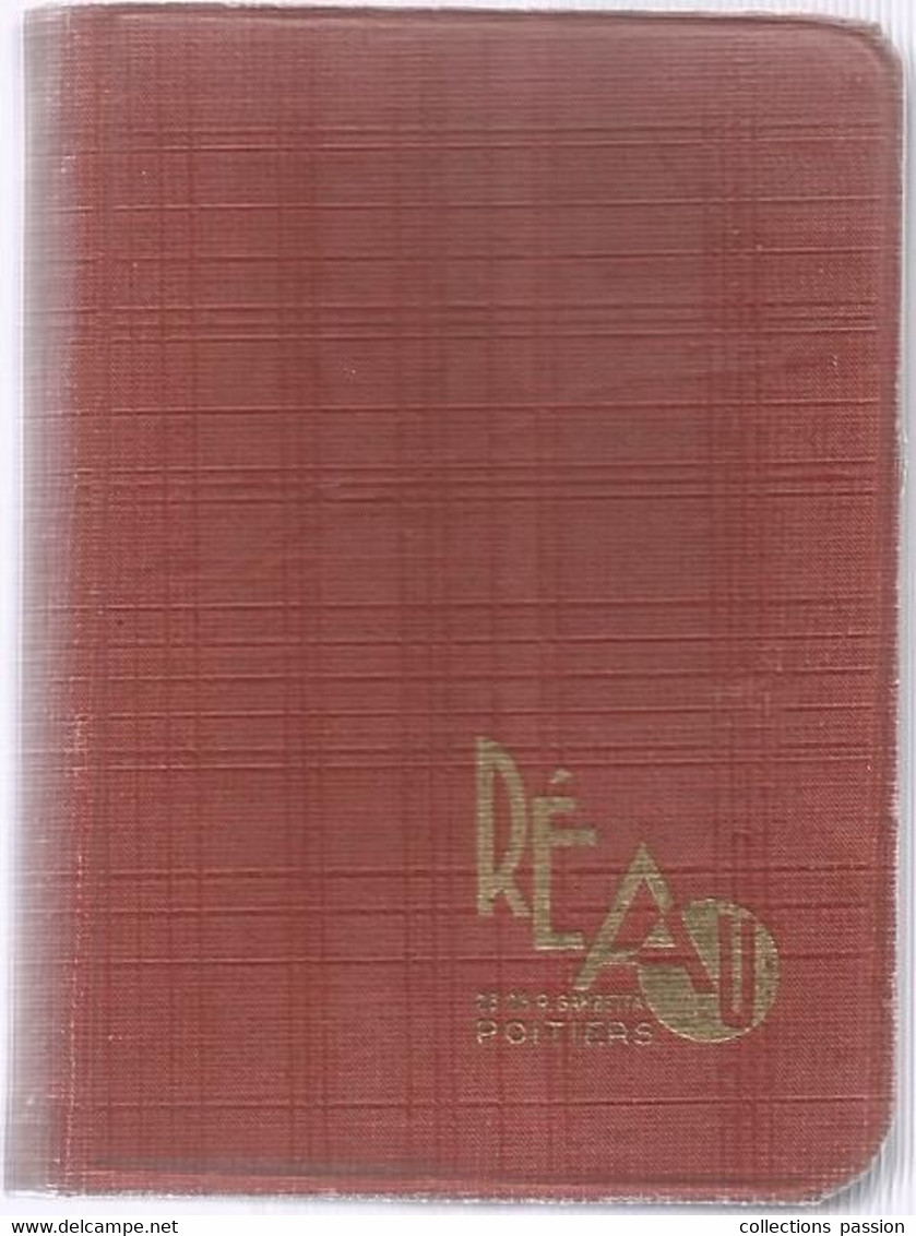 Agenda IDEAL, Petit Format ,1939, REAU ,POITIERS, Frais Fr 2.95 E - Andere & Zonder Classificatie