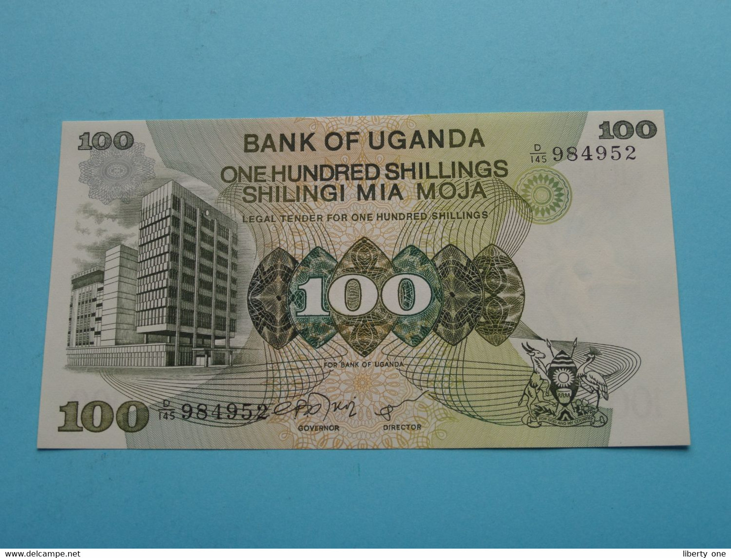 100 One Hundred Shillings - Shilingi Mia Moja () Bank Of UGANDA ( D/I45984952 ) ( For Grade See SCAN ) UNC ! - Oeganda