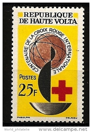 Haute Volta 1963 N° 129 ** Santé, Croix-Rouge, Caducée, Médecine, Centenaire, Henri, Dunant - Haute-Volta (1958-1984)