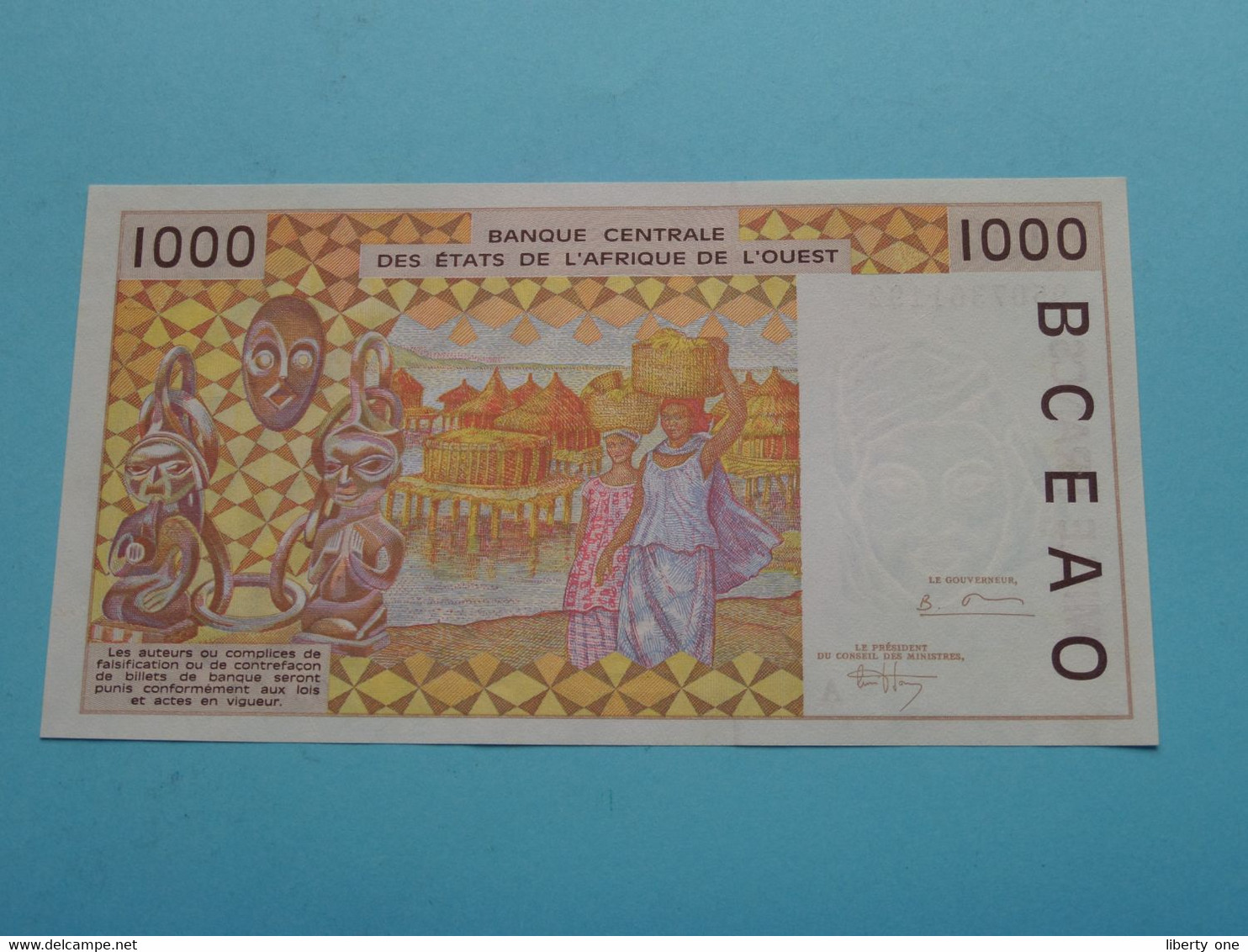 1000 Mille Francs ( A ) Afrique De L'Ouest ( 9507361192 ) ( For Grade See SCAN ) UNC ! - Stati Dell'Africa Occidentale