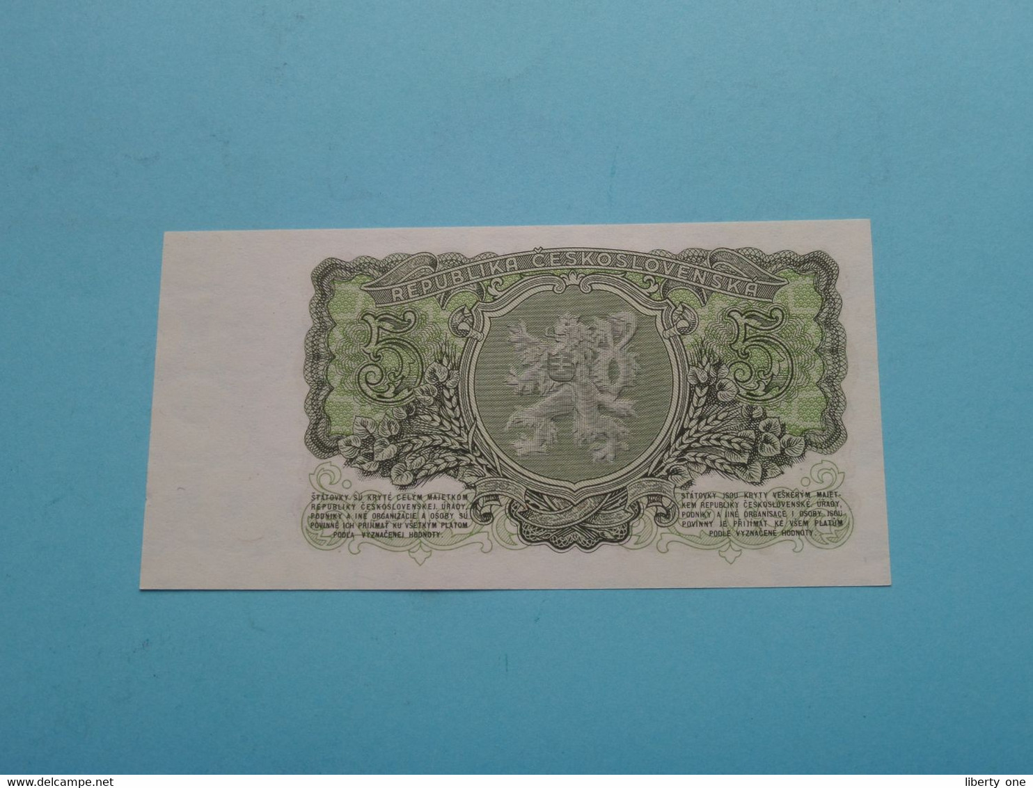 5 Korun ( MU 225732 ) Ceskoslovenskych 1953 ( For Grade See SCAN ) UNC ! - Checoslovaquia