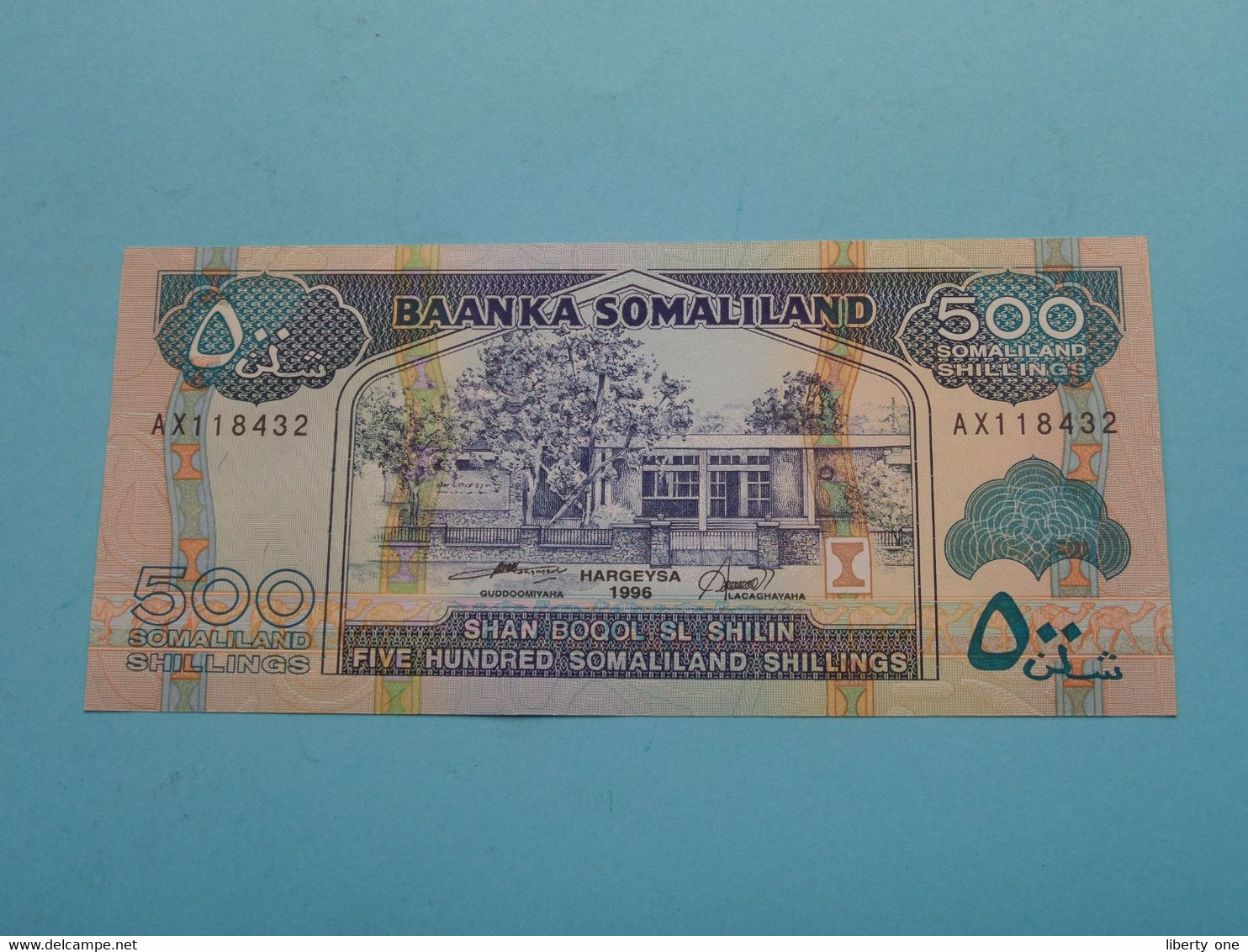 500 Somaliland Shillings ( AX118432 ) Central Baanka Somaliland - Hargeysa 1996 ( For Grade See SCAN ) UNC ! - Somalie