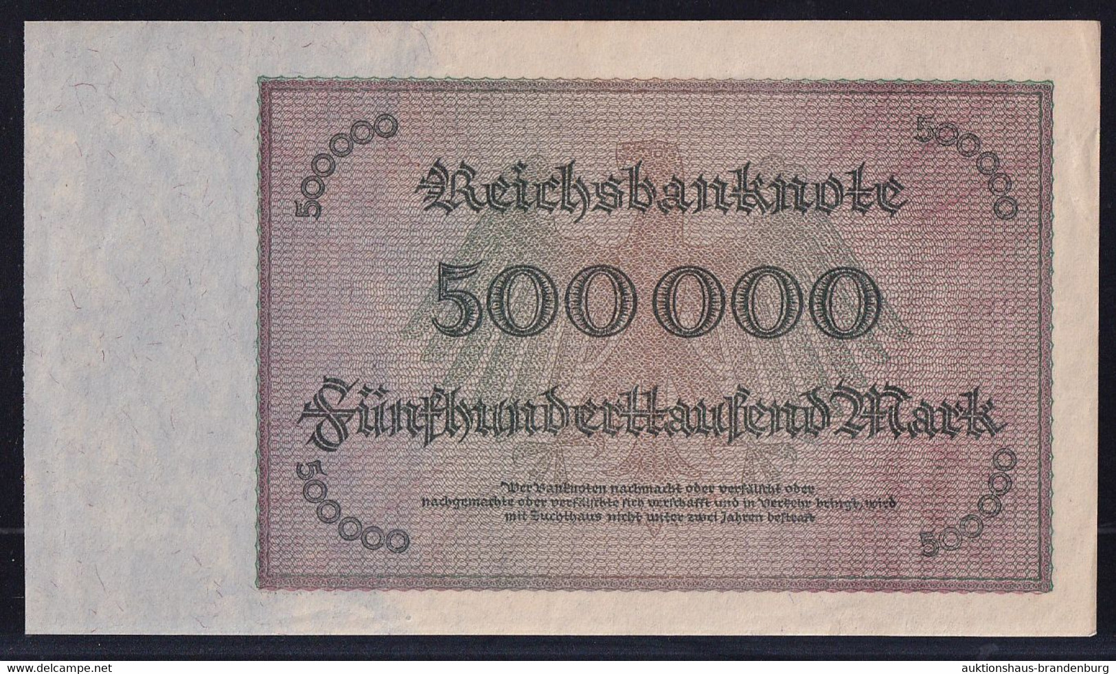 500.000 Mark.1.5.1923 - FZ W - Reichsbank (DEU-99f) - 500000 Mark