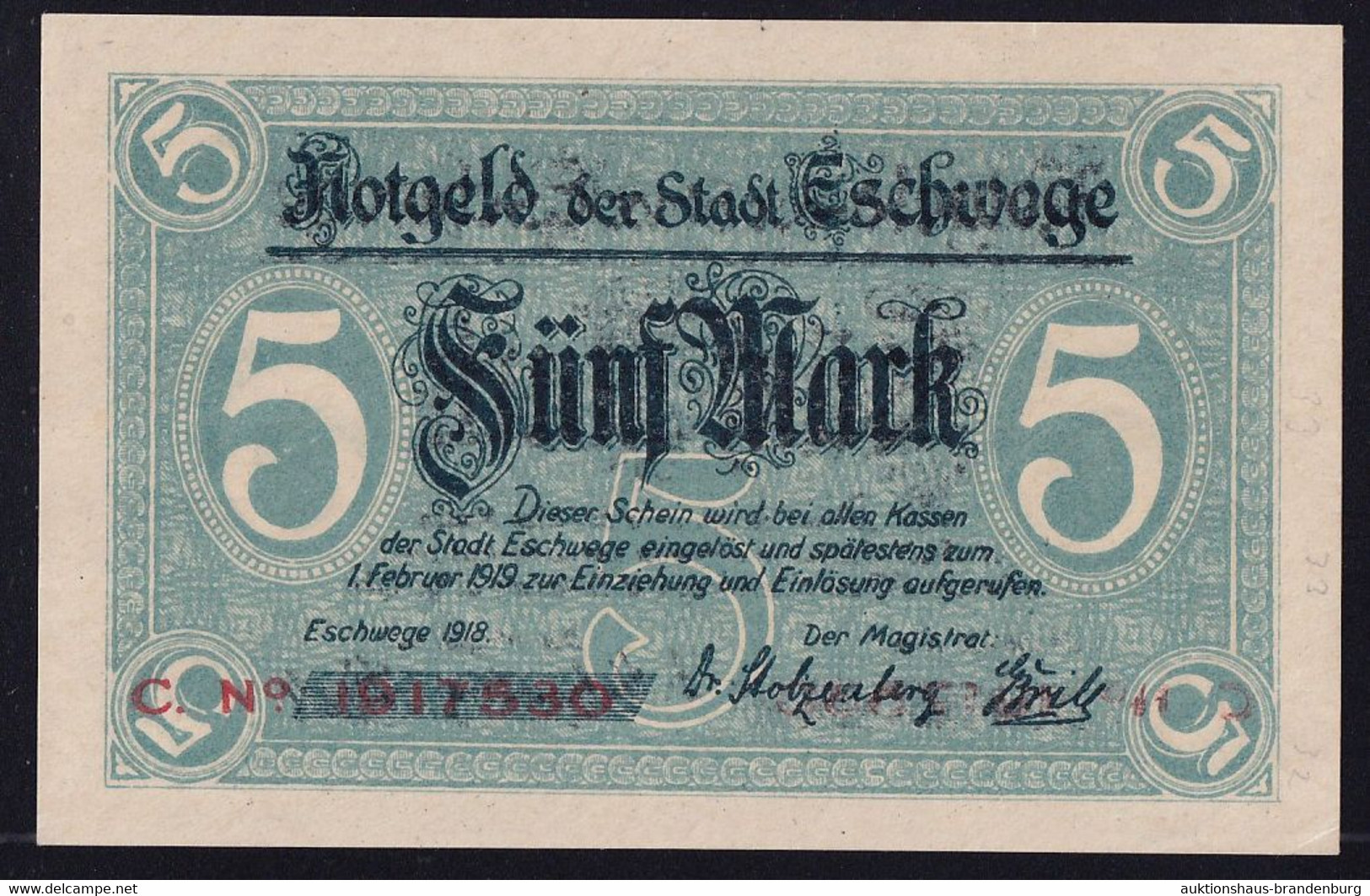 Eschwege: 5 Mark 1918 - 5 Mark