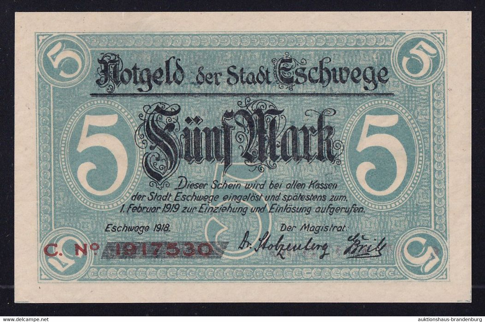 Eschwege: 5 Mark 1918 - 5 Mark