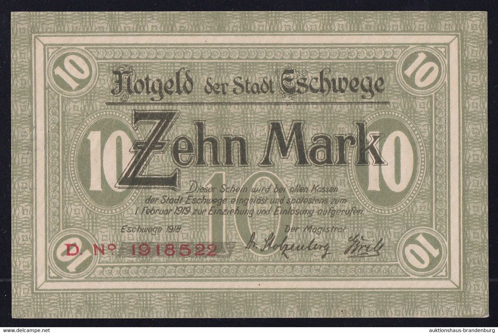 Eschwege: 10 Mark 1918 - 10 Mark