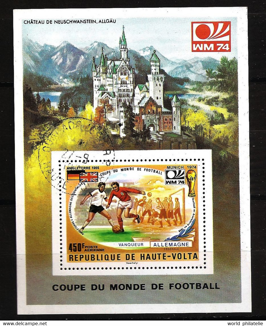 Haute Volta 1974 N° BF 5Y O Coupe Du Monde, Football, Jules Rimet, Angleterre, Allemagne, Château De Neuschwanstein, Lac - Haute-Volta (1958-1984)