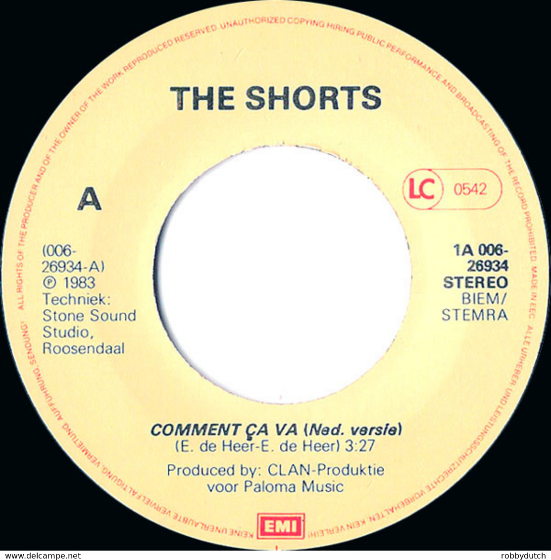 * 7" *  THE SHORTS - COMMENT CA VA (Holland 1983 EX!!) - Altri - Fiamminga