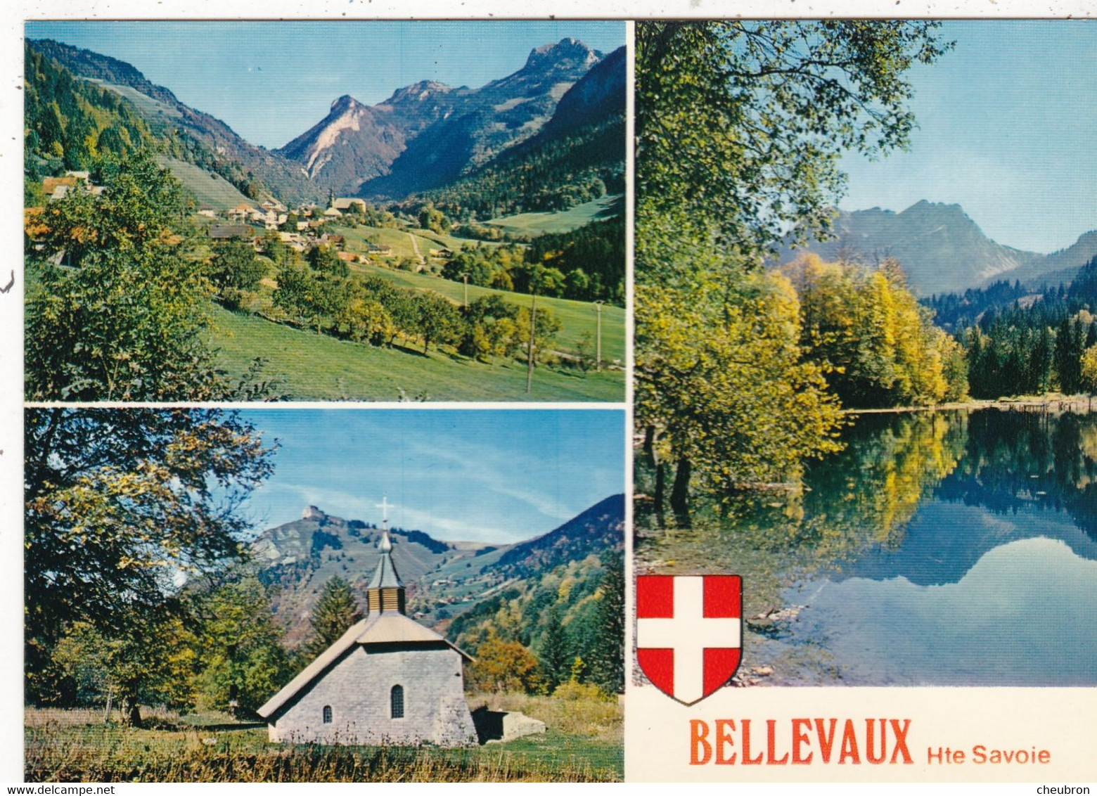 74. BELLEVAUX. CPSM. MULTIVUES. 3 VUES . LE VILLAGE. LE LAC DE VALLON. LA CHAPELLE ST BRUNO - Bellevaux