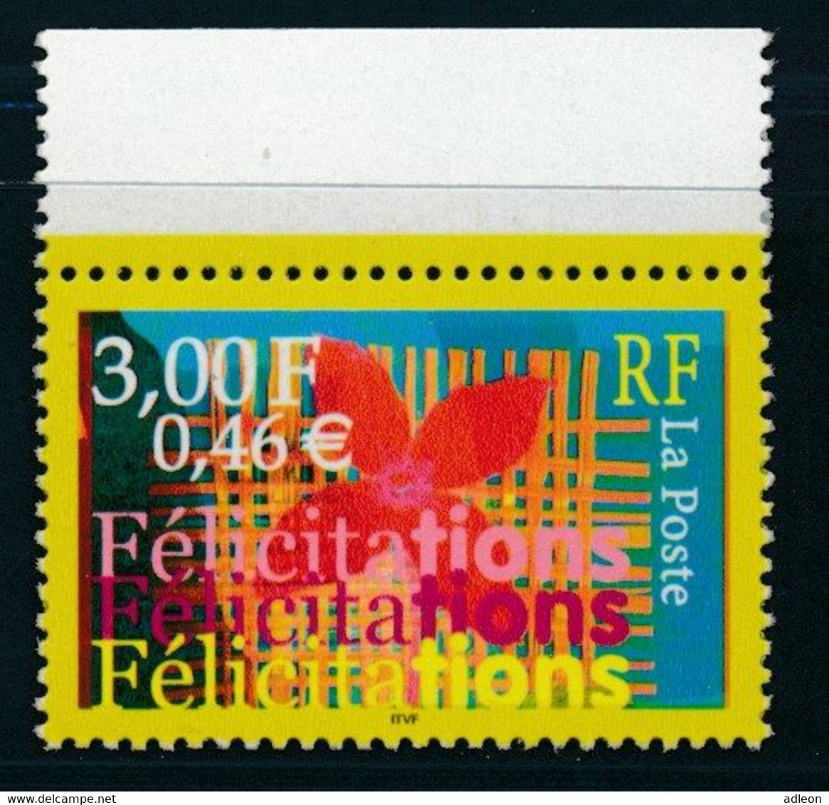 France 2000 - Timbre "Félicitations"  YT 3308** Bord De Feuille - Neufs