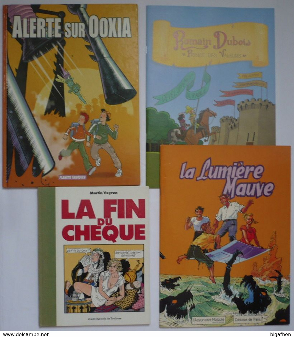 Lot 4 BD PUBS / VEYRON, CORNILLON, F. MARGERIN, JANO, BIARD, J-C DENIS, P. NARES... - Objets Publicitaires