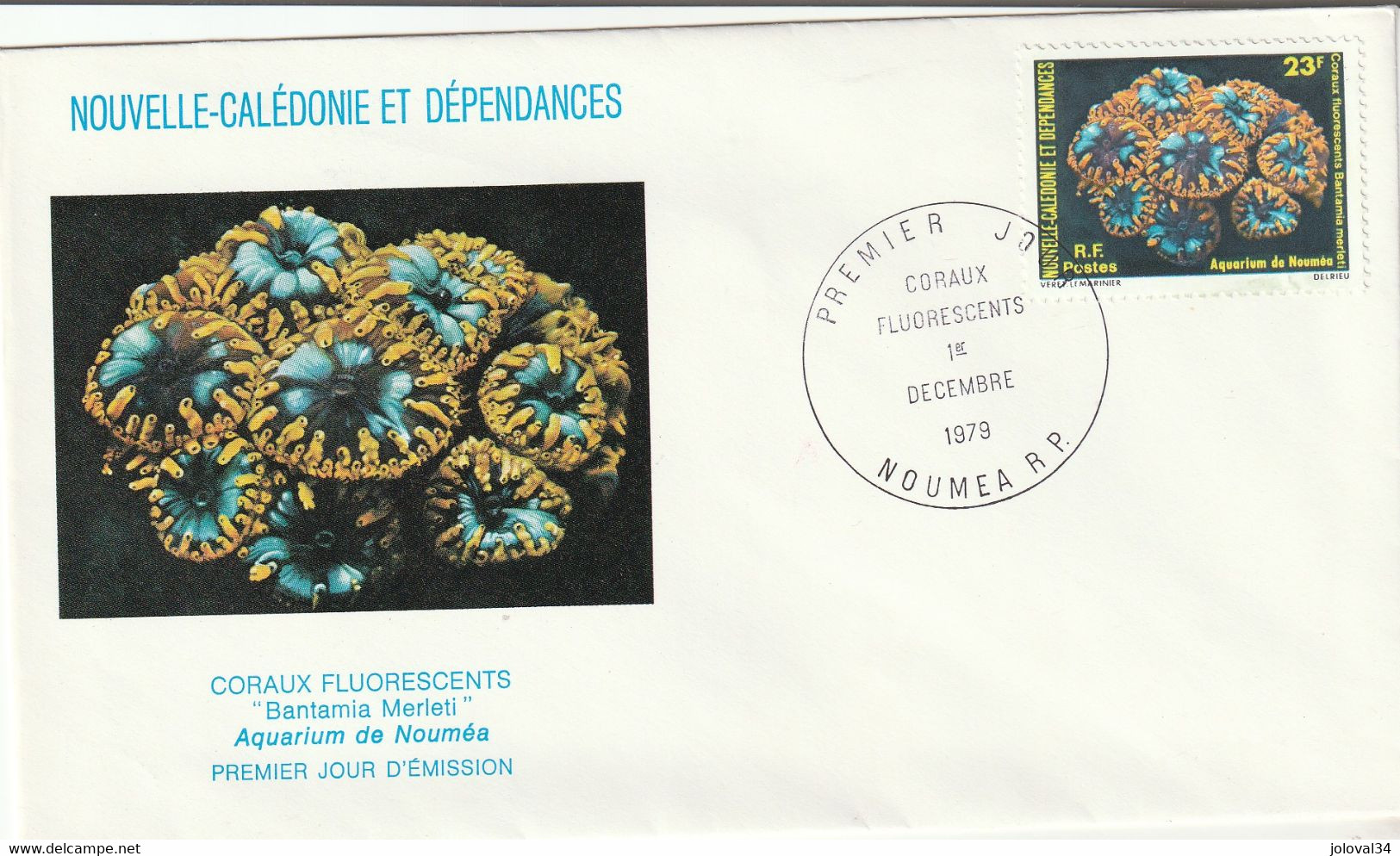 NOUVELLE CALEDONIE 1979 FDC Yvert 434 - Coraux - Covers & Documents