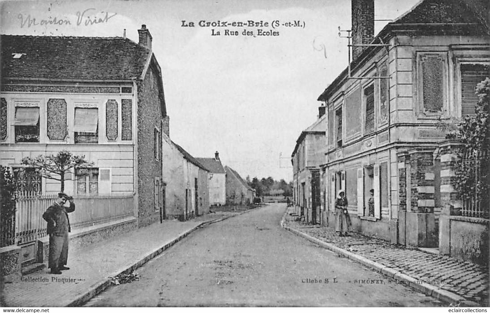 La Croix En Brie            77       La Rue De écoles        (voir Scan) - Faremoutiers