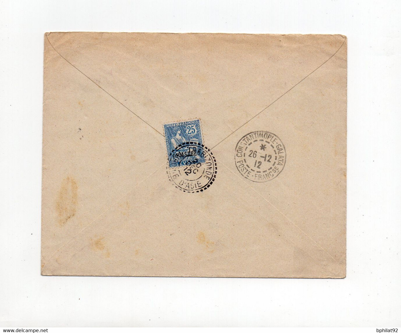 !!! LEVANT, LETTRE POUR VIENNE, CACHET PERLE DE TREBIZONDE DE 1912 - Cartas & Documentos