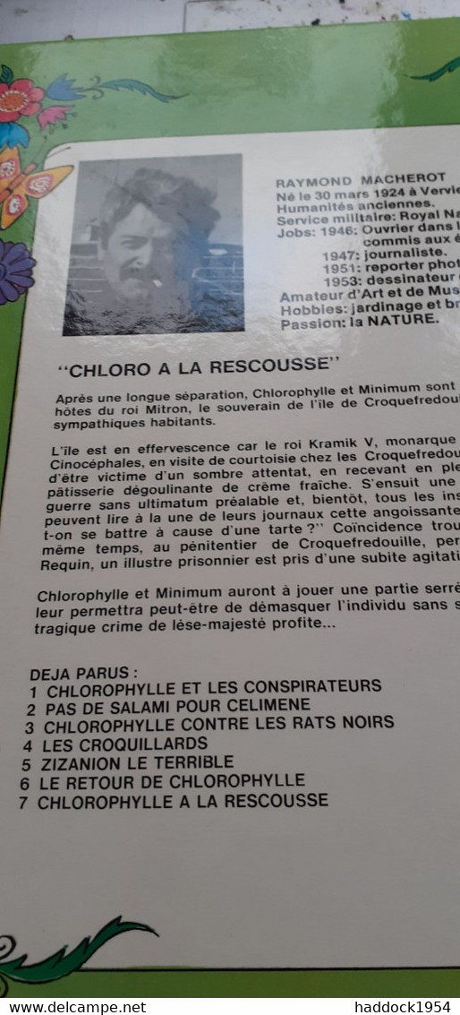 CHLOROPHYLLE à La Rescousse  RAYMOND MACHEROT éditions Du Lombard 1983 - Chlorophylle