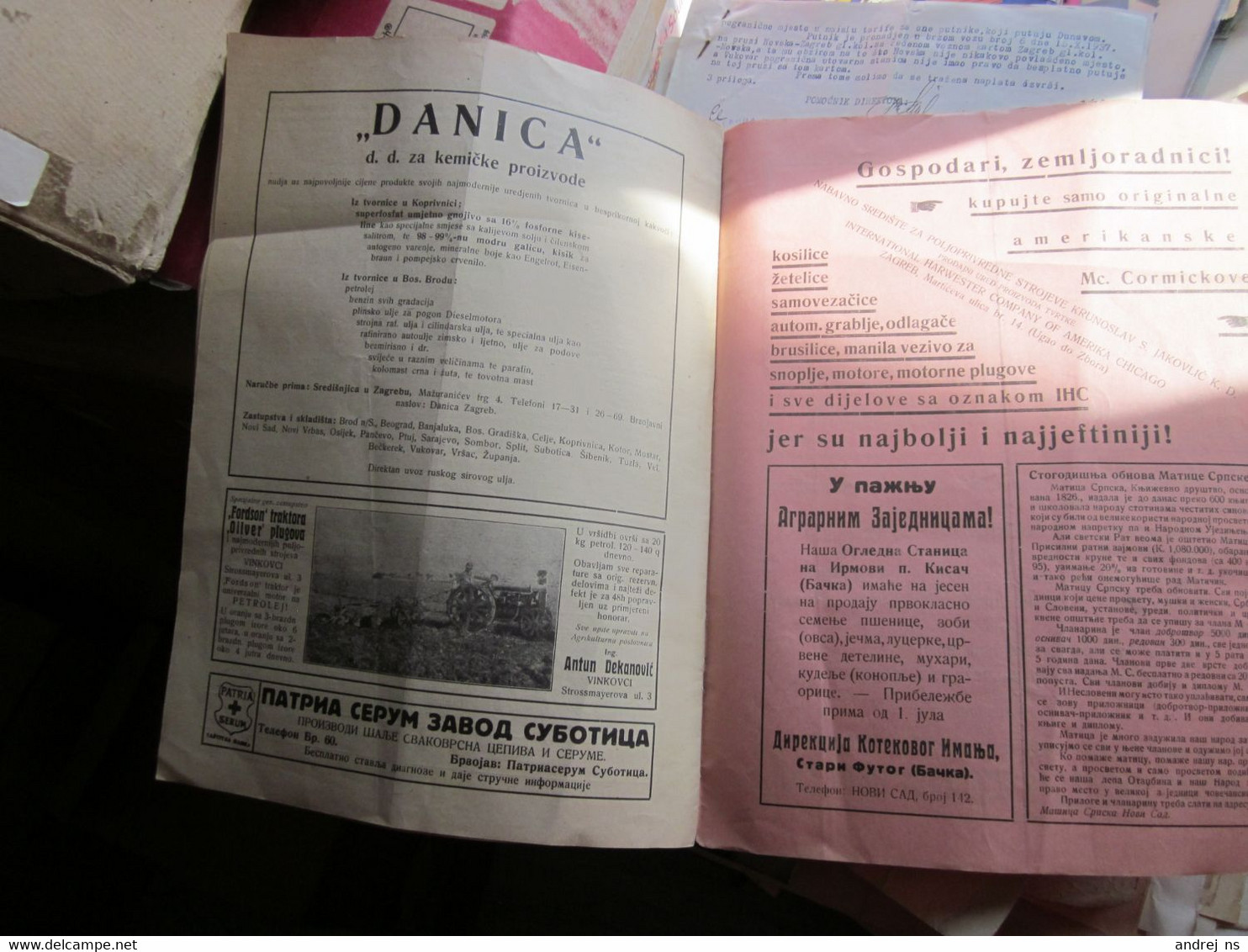 Poljoprivredni Glasnik Amerikanski Broj Agricultural Gazette American Issue 1924 - Scandinavian Languages
