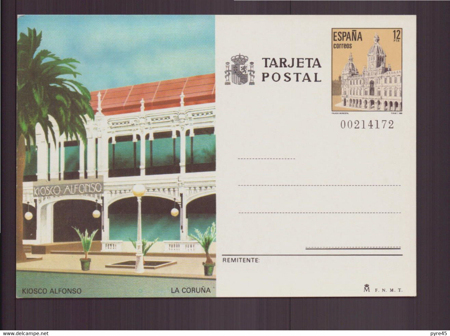 Espagne, Entier 1985 " Kiosco Alfonso, La Coruna " - 1931-....