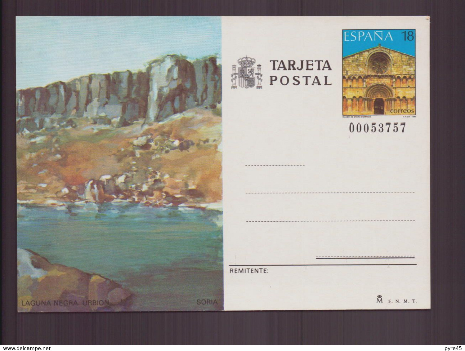 Espagne, Entier 1989  " Laguna Negra Urbion, Soria " - 1931-....