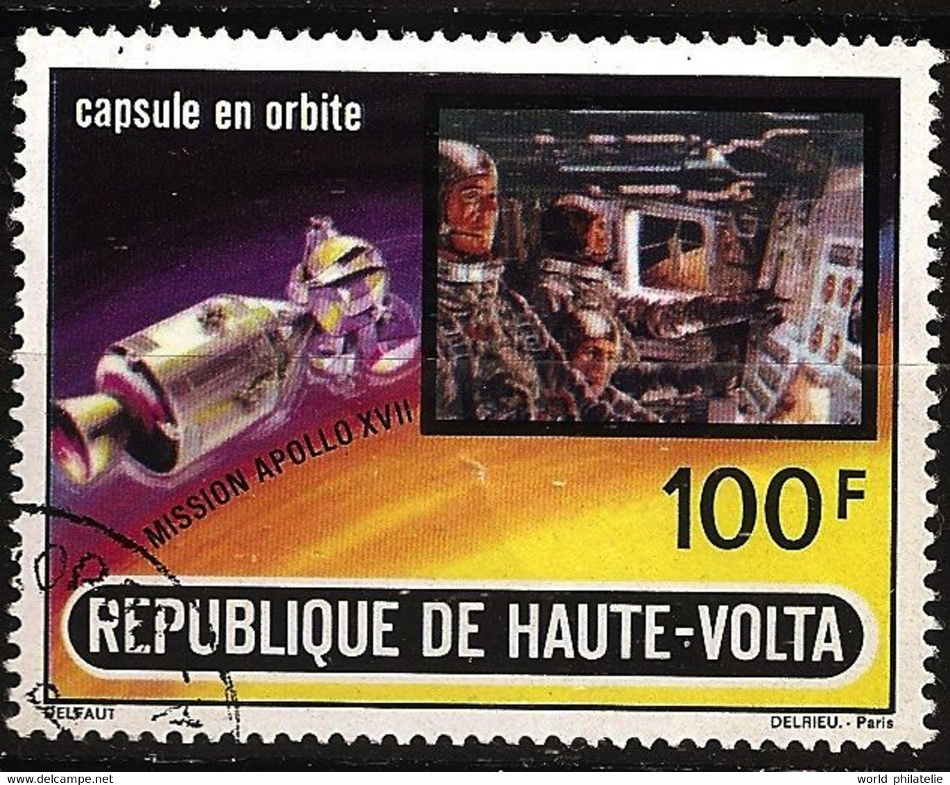 Haute Volta 1973 N° PA 132 Iso O Espace, Astronaute, Mission Apollo XVII, Informatique, Lune, Science, NASA, Cockpit - Haute-Volta (1958-1984)