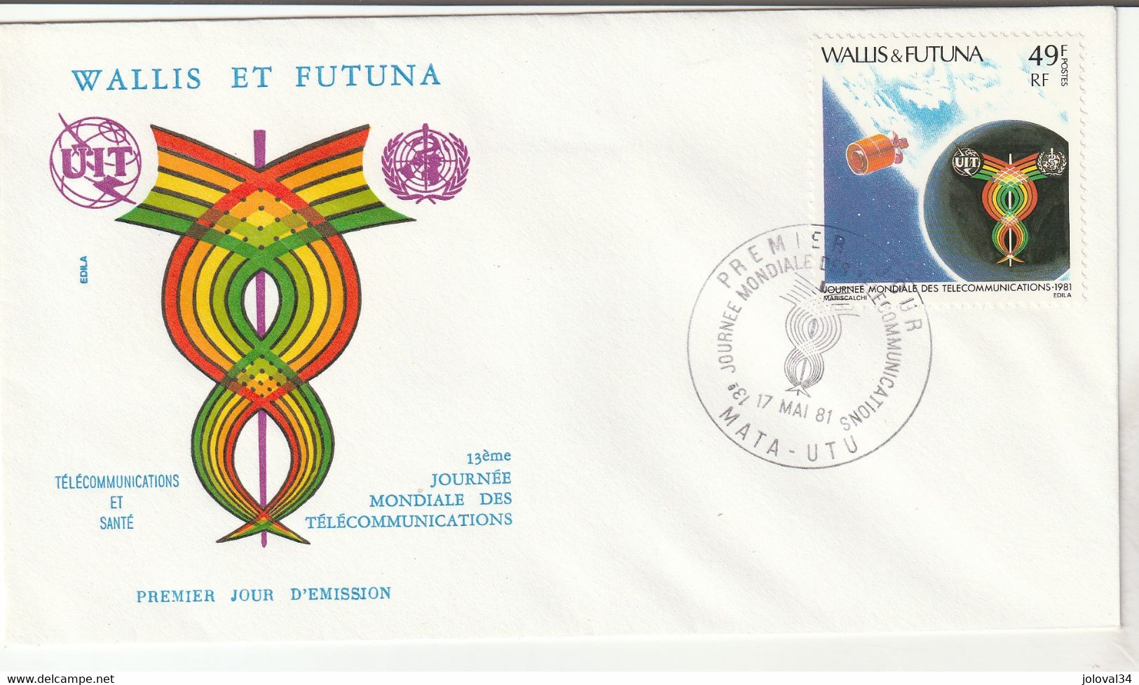 WALLIS Et FUTUNA 1981 FDC Yvert Série 265 - Télécommunications - Storia Postale