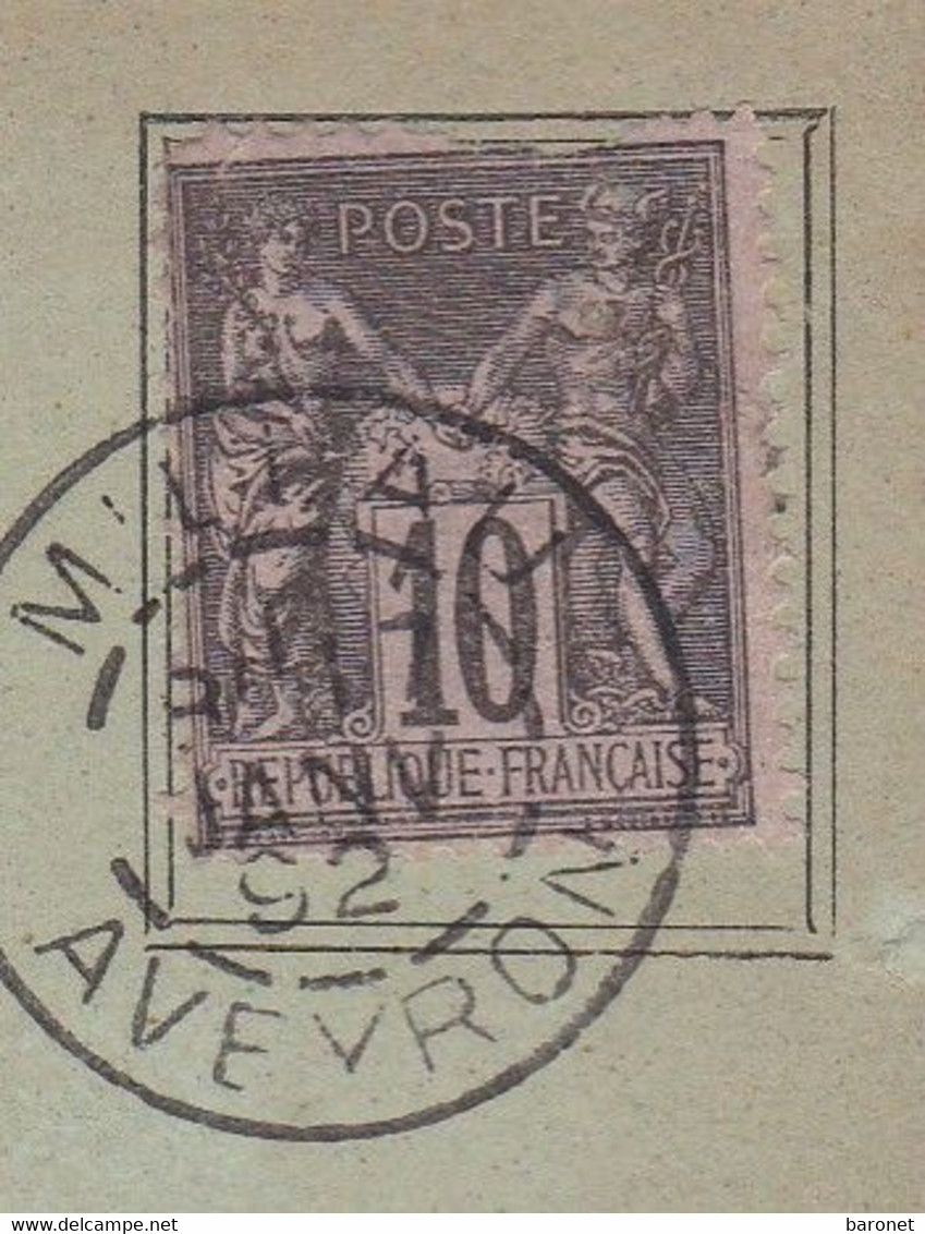 N° 89 S / CP Ob TP Ob TAD Millau TAMPON Timbres Poste Pour Collections Lucien Grua, CP Pour La Hollande - 1877-1920: Semi-Moderne