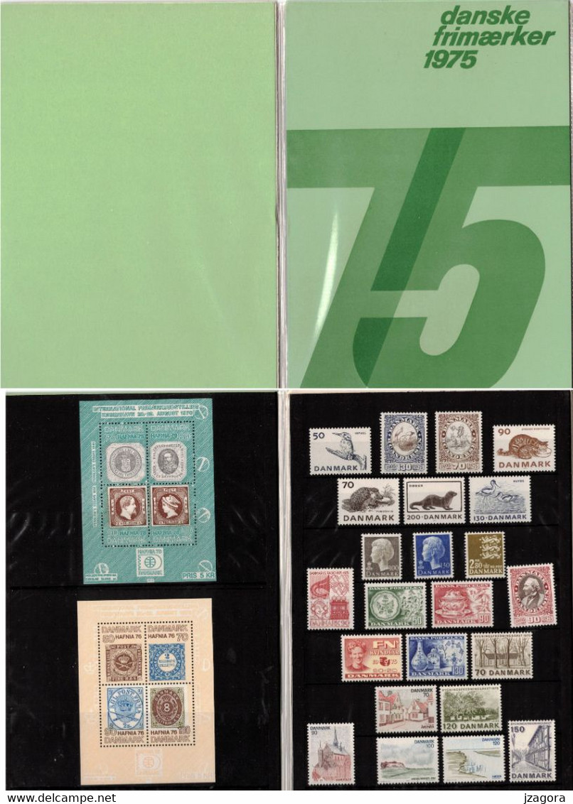 DENMARK DANMARK DÄNEMARK 1975 MNH(**) COMPLETE YEAR SET ENSEMBLE COMPLET DE L'ANNÉE KOMPLETTES JAHRESSET SLANIA HAFNIA - Lotes & Colecciones