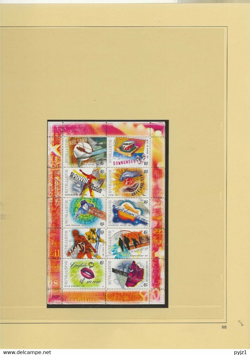 2001 MNH Australia Year Collection According To SAFE Album - Vollständige Jahrgänge