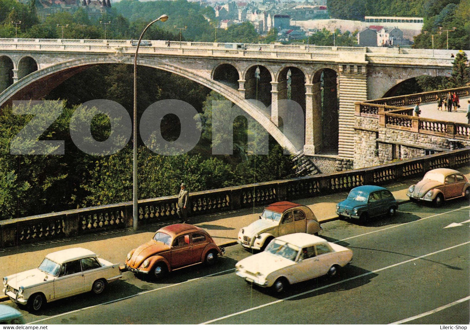 LUXEMBOURG - Pont Adolphe - Automobiles 404 Peugeot Ford Taunus 2 Cv Citroën Vx Cox Fiat 600  Cpsm GF 1971 ♥♥♥ - Luxemburg - Stad
