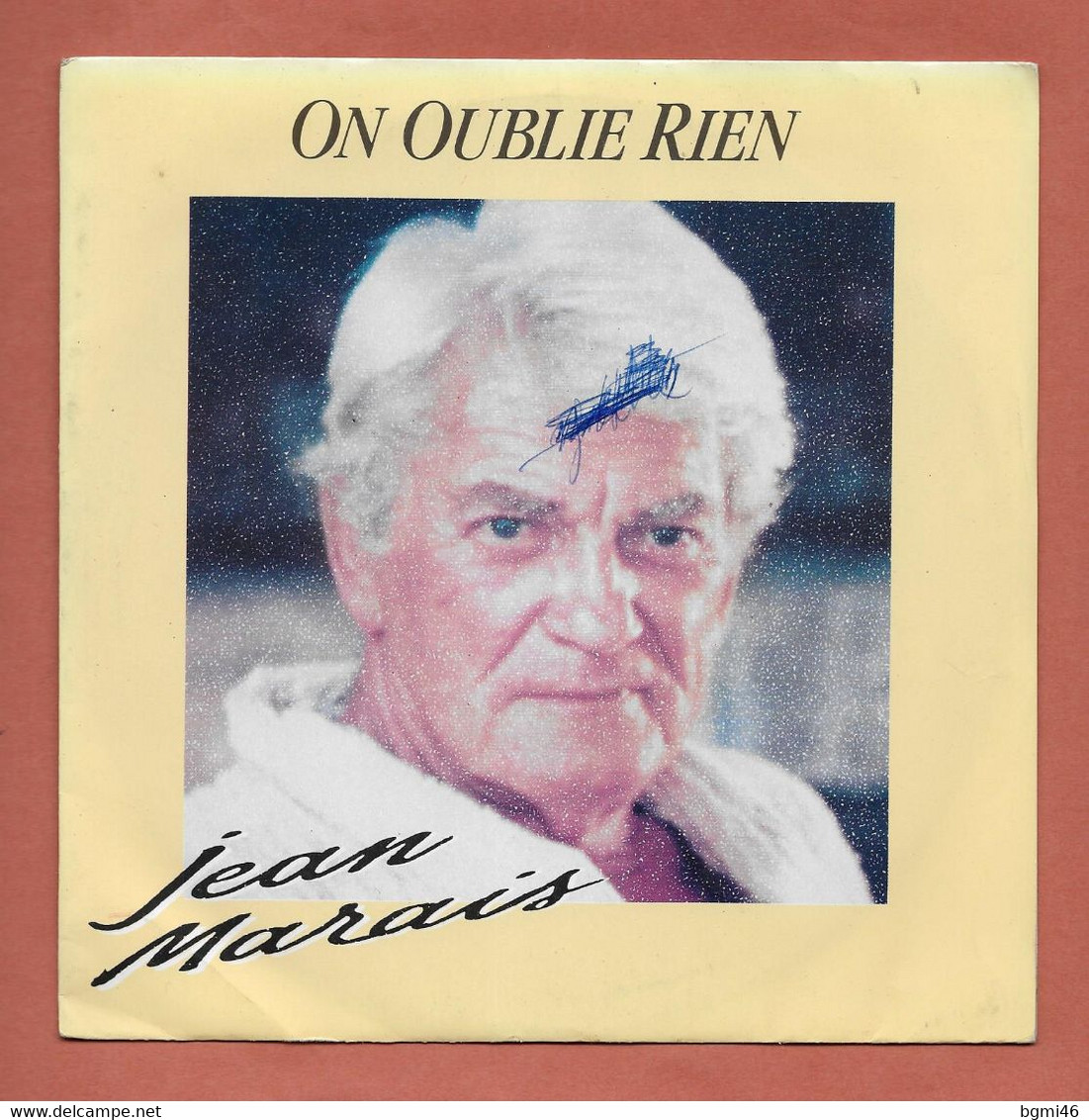 Disque Vinyle 45 Tours  : JEAN MARAIS :  ON OUBLIE RIEN..Scan A : Voir 2 Scans - Limited Editions