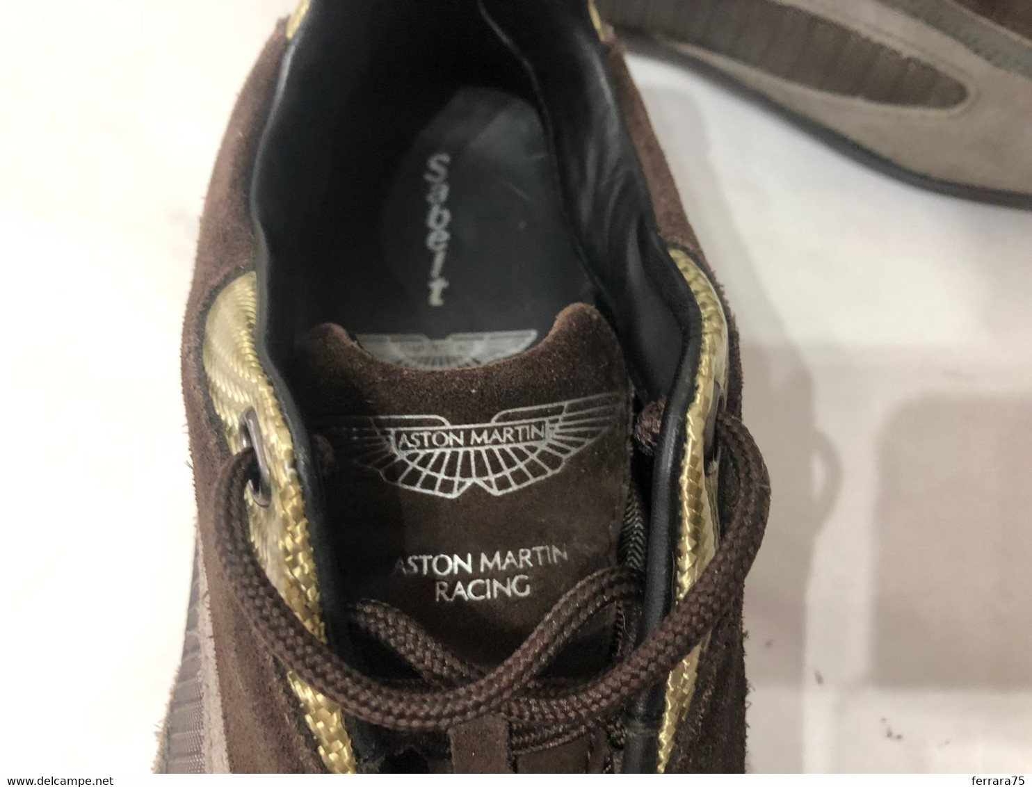 Automobilismo F1 SCARPE UOMO ASTON MARTIN RACING SABELT MARRONE SCAMOSCIATO NUMERO EUR 42