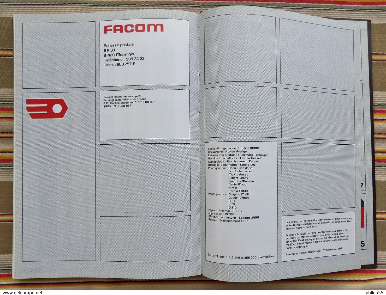 Catalogue outillage FACOM F 78
