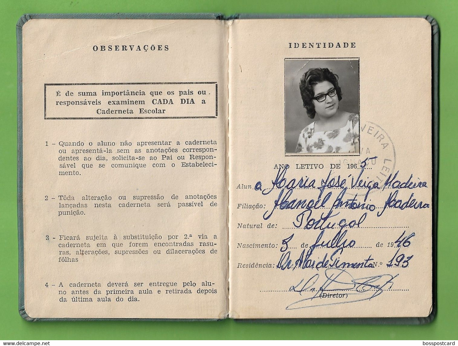 São Paulo - Caderneta Escolar Do Colégio Silveira Leite - Escola - Aluno - Portugal - Brasil - Unclassified