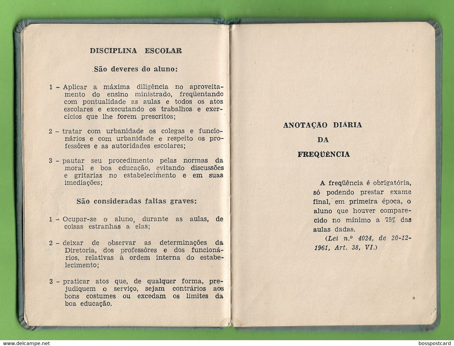 São Paulo - Caderneta Escolar Do Colégio Silveira Leite - Escola - Aluno - Portugal - Brasil - Unclassified
