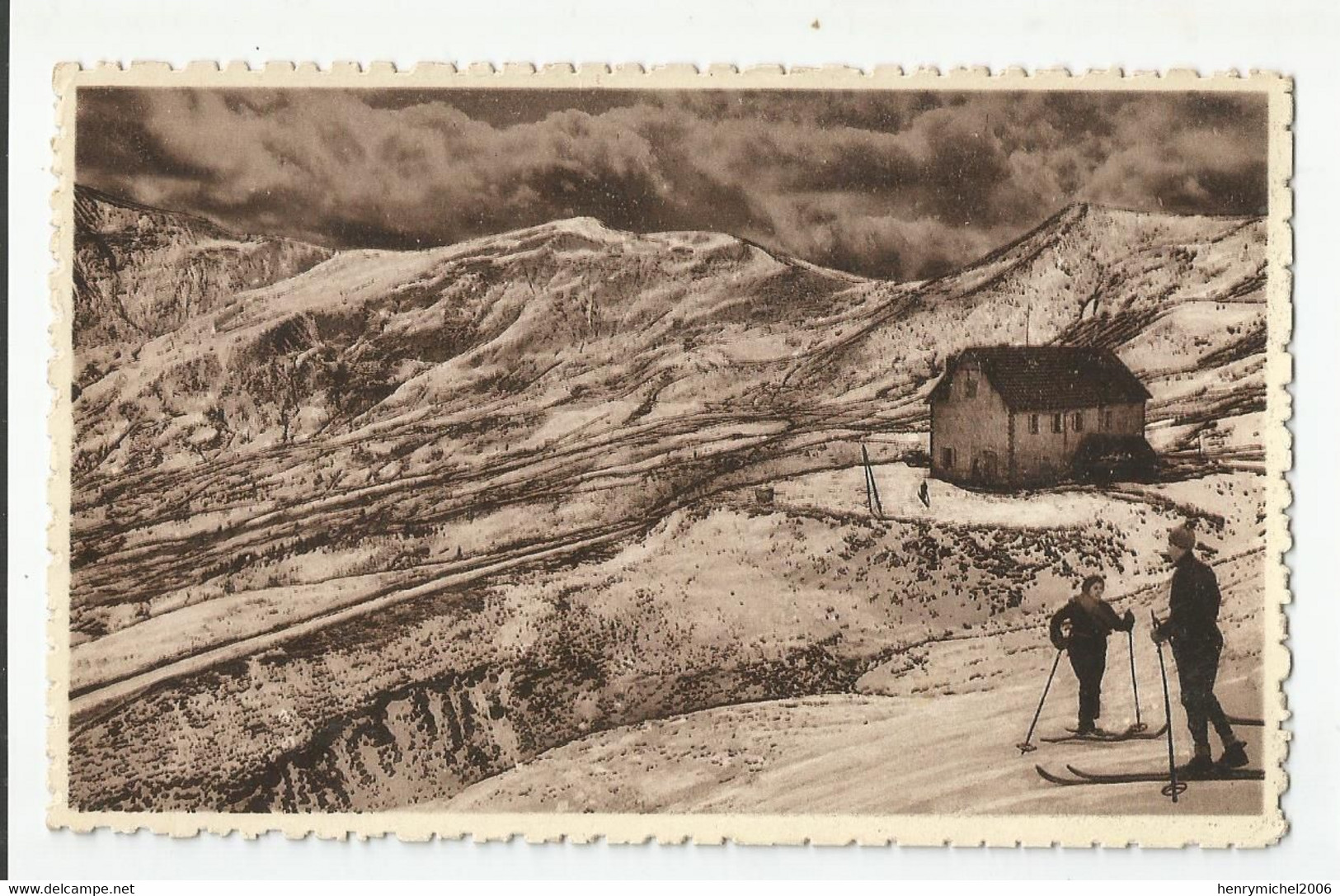 04 Basses Alpes Col D'allos En Hiver Ski Chalet Refuge Ed Mollaret Grenoble - Sonstige & Ohne Zuordnung