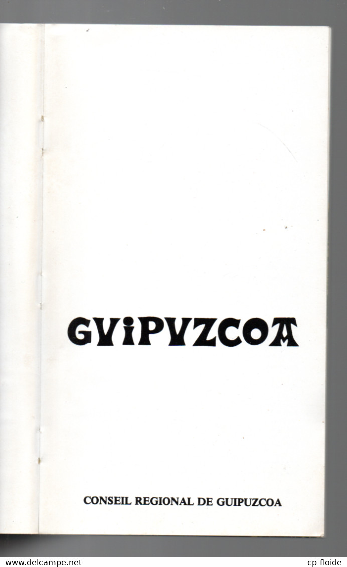 LIVRE . PAYS BASQUE . GUIPUCOA . GUIDE TOURISTIQUE - Réf. N°199L - - Pays Basque