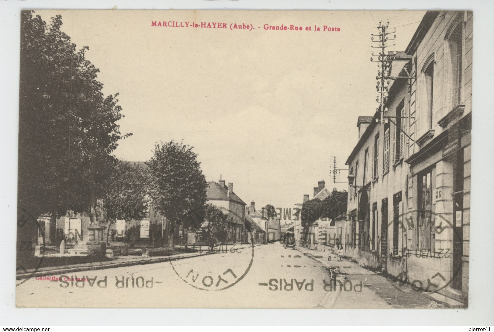 MARCILLY LE HAYER - Grande Rue Et La Poste - Marcilly