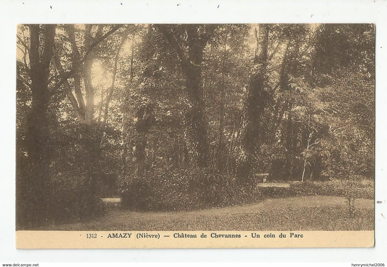 58 Nièvre Amazy Chateau De Chevannes Un Coin Du Parc Ed Edsa Clamecy - Autres & Non Classés