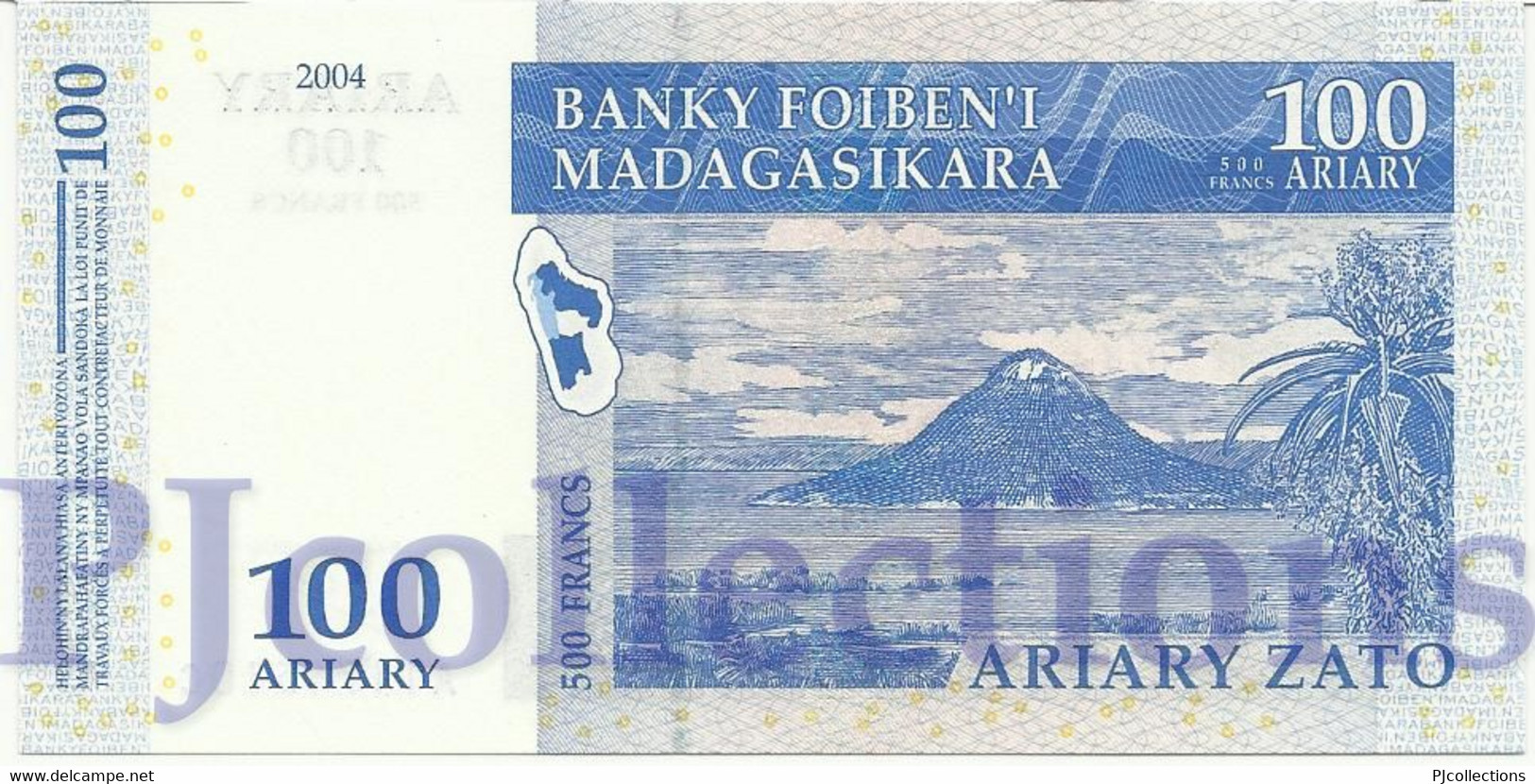 LOT MADAGASCAR 100 ARIARY 2004 PICK 86a UNC X 5 PCS - Madagascar