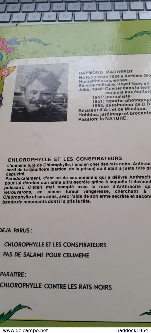 CHLOROPHYLLE Et Les Conspirateurs RAYMOND MACHEROT Dargaud 1978 - Chlorophylle