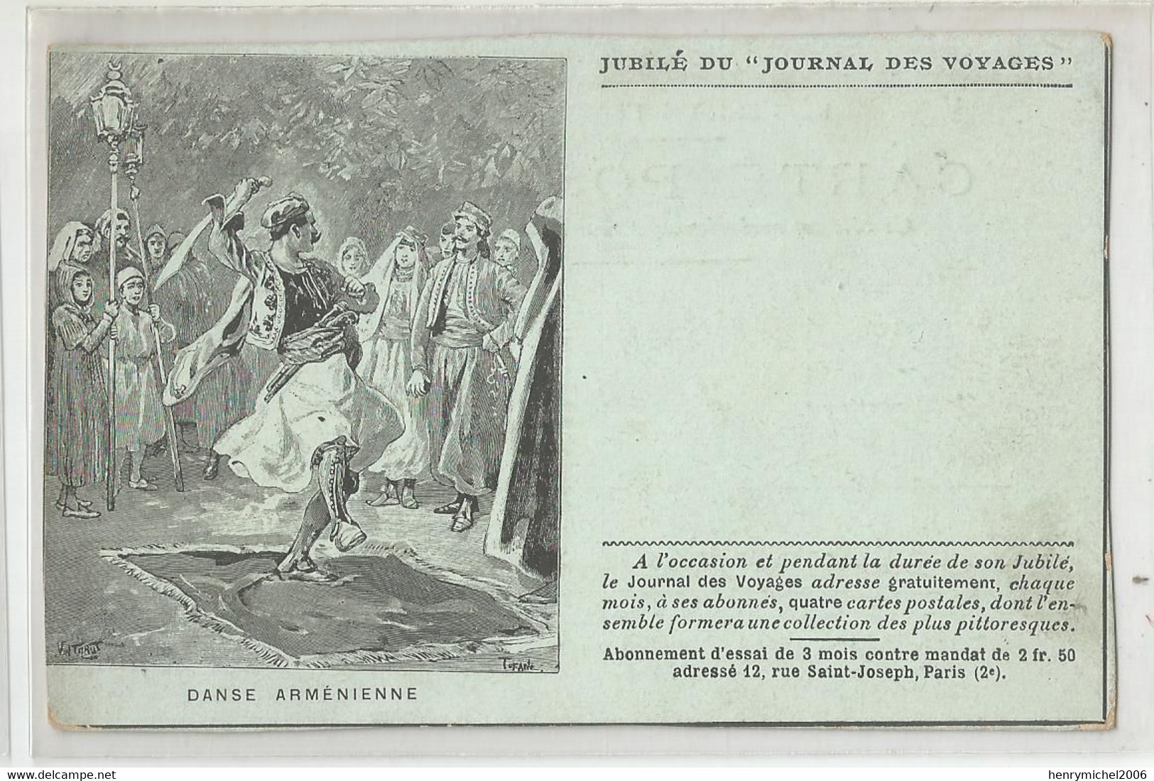 Cpa Danse Arménienne D'arménie Du Jubilé Du Journal Des Voyages - Armenien