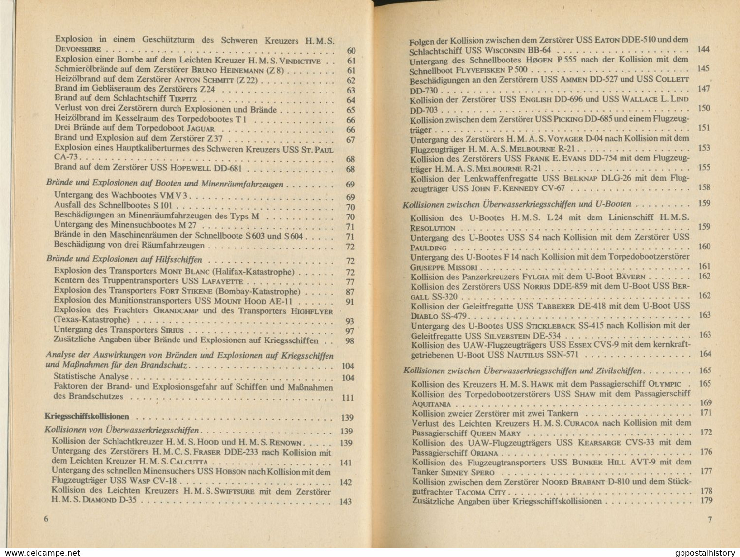 Seeunfälle Und Katastrophen Von Kriegsschiffen. Militärverlag Der Deutschen Demokratischen Republik. H/B. Autor: I.M. Ko - Zeepost & Postgeschiedenis