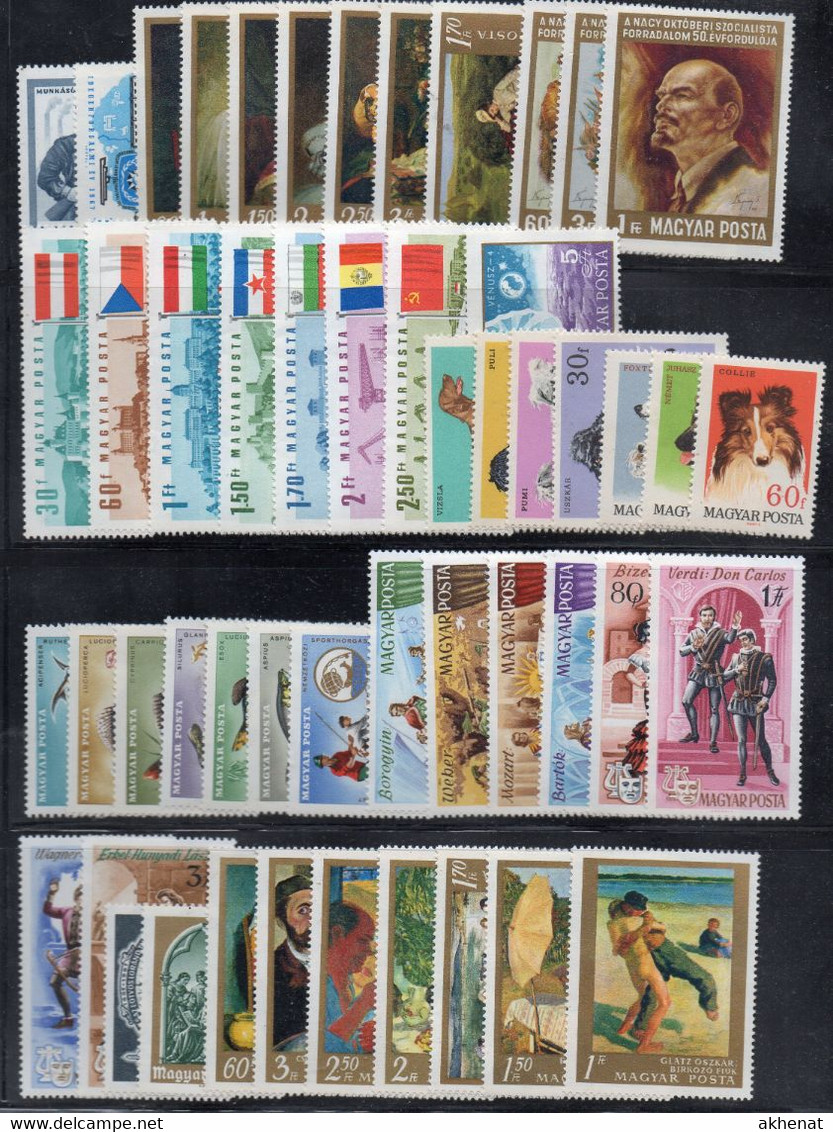 BIG2 - UNGHERIA 1967 , Tutte Le Serie Emesse Nell'anno 1968 (n. 1887/1937) *** MNH - Annate Complete