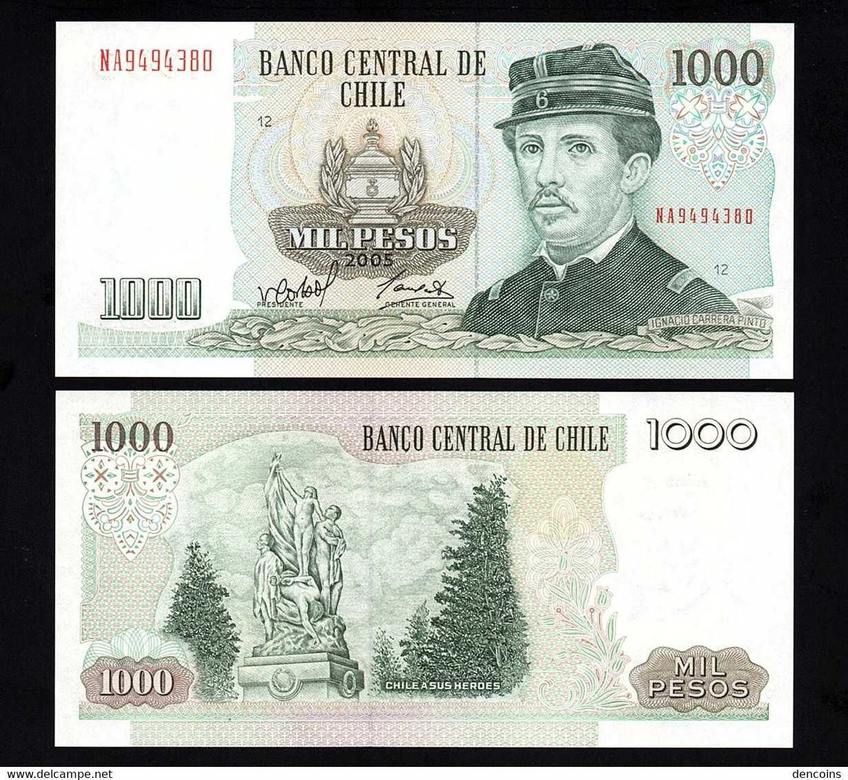 CHILE  P-154  1000 Pesos  2005  -NA-  UNC - NEUF !!!!!!!!! - Chile