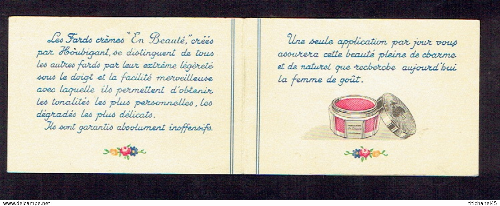 Carte Double Parfum BOIS DORMANT De HOUBIGUANT - Anciennes (jusque 1960)