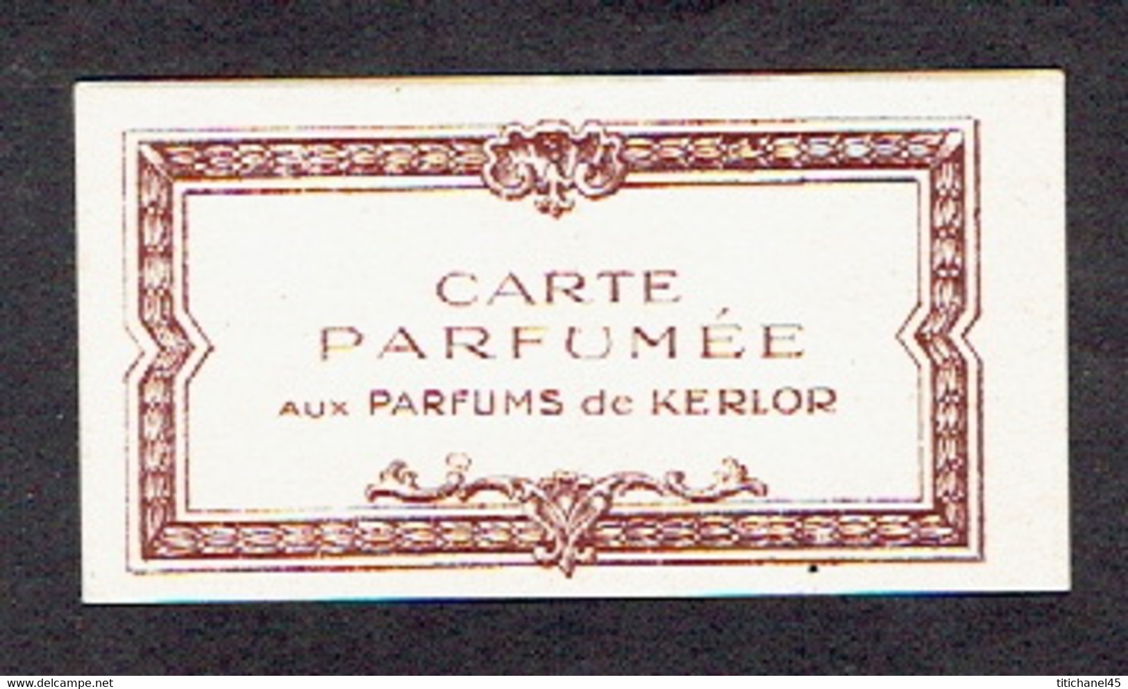 Carte Parfums De KERLOR - Anciennes (jusque 1960)