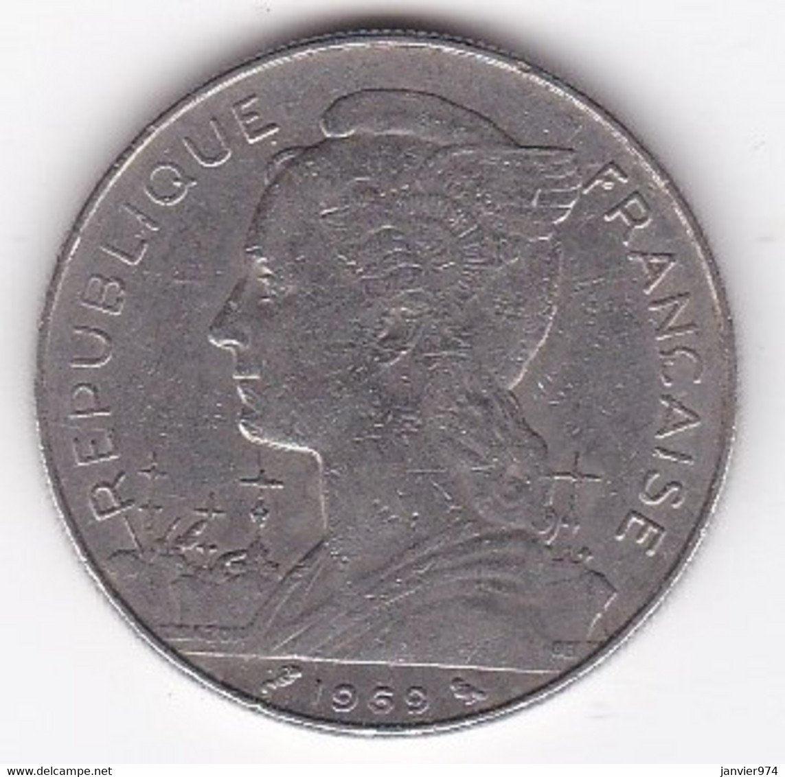 Ile De La Réunion 100 Francs 1969, En Nickel , Lec# 106 - Réunion