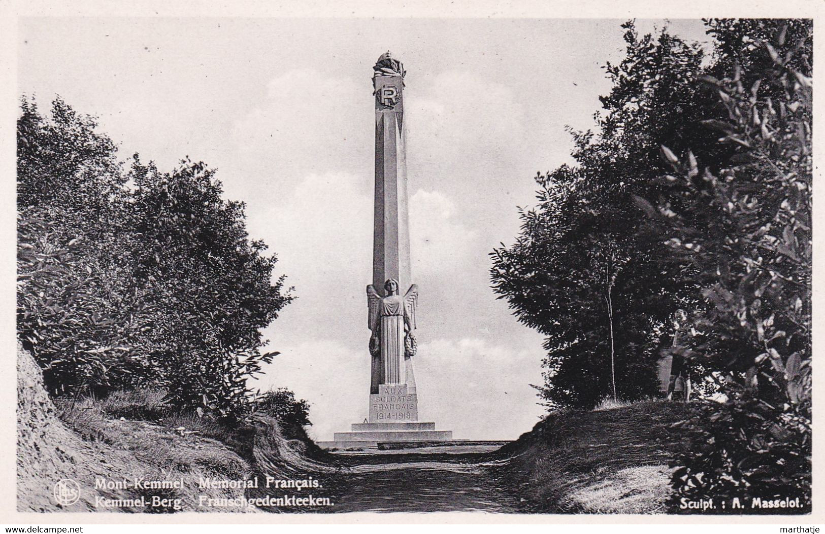 Mont-Kemmel - Mémorial Français - Kemmel-Berg - Franschgedenkteeken - Sculpt. : A. Masselot - Heuvelland