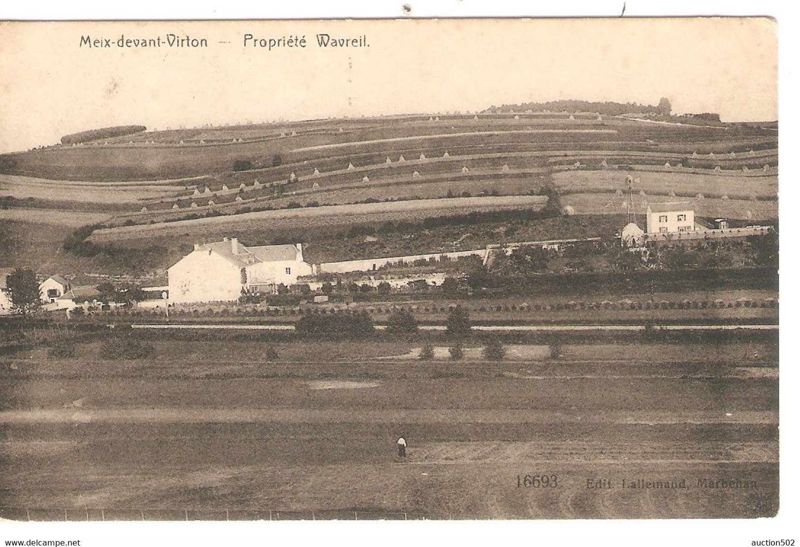 2389PR/ Belgique-België CP-PK Meix Devant Virton Propriété Wavreil Voyagée 1920 - Meix-devant-Virton