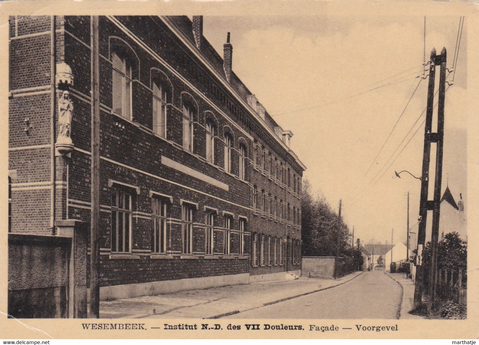 WESEMBEEK - Institut N.-D. Des VII Douleurs. Façade - Voorgevel - Wezembeek-Oppem