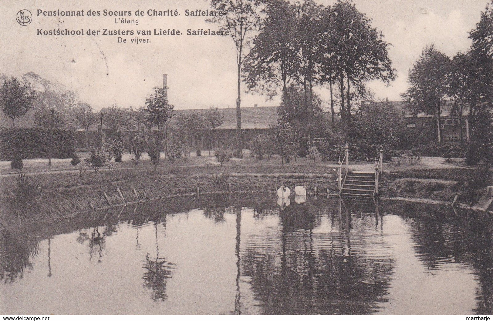 Pensionnat Des Soeurs De Charité. Saffelaere - L'étang - Kostschool Der Zusters Van Liefde. Saffelaere - De Vijver - Lochristi